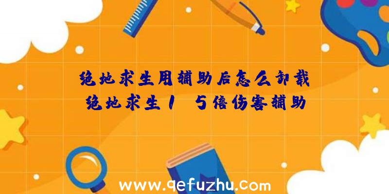 「绝地求生用辅助后怎么卸载」|绝地求生1.5倍伤害辅助